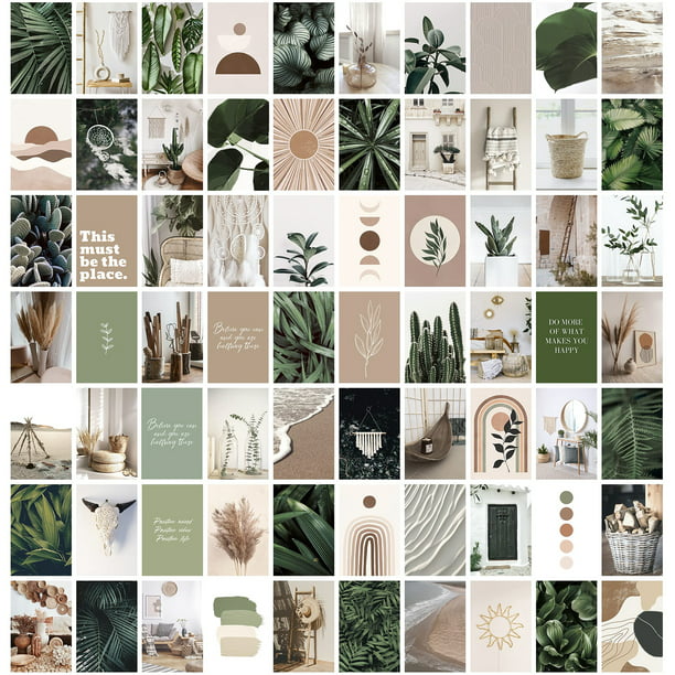 DIGITAL printable collage kit Set of 73 photos Photo Wall Collage Kit INSTANT Download Beige Coffee Aesthetic 2